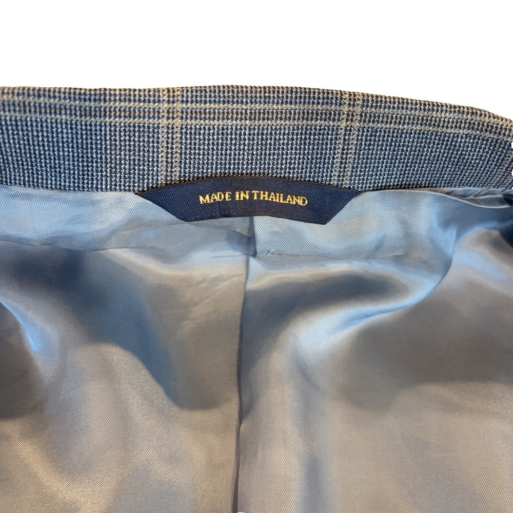 Brooks Brothers BrooksCool Madison Fit 42L Sport Coat Windowpane Gray Summer - Picture 16 of 16